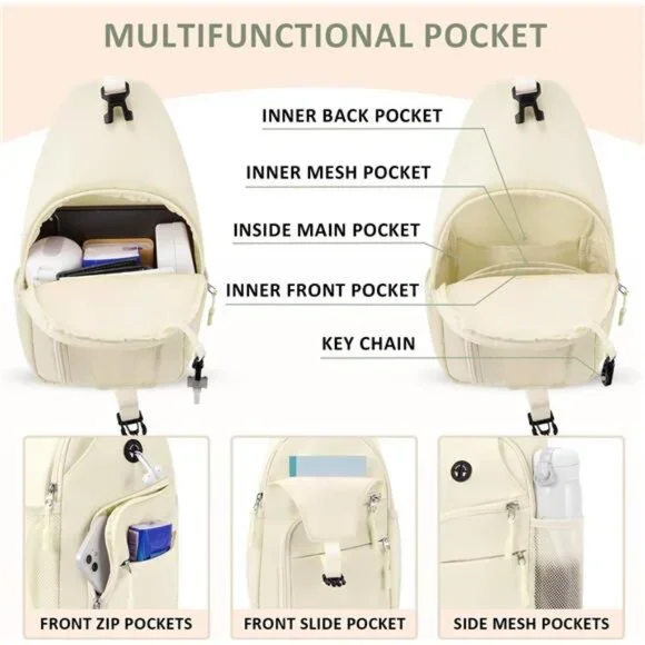 Tuwubi Crossbody Bags Sling Bag Backpack for Women for Men - Picture 3 of 7